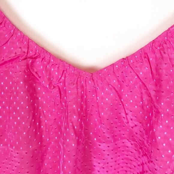NSR Lisa Pink Spaghetti Strap Crop Top Cami NWT - Picture 7 of 8